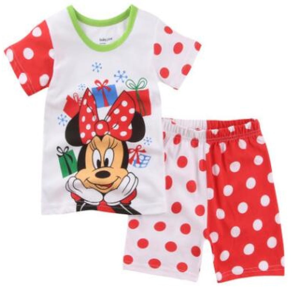 Minnie Mouse zomerpyjama voor meisjes wit en rood