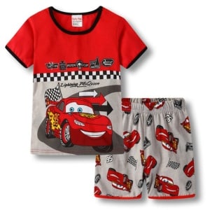 Tweedelige pyjama met McQueen-motief van modieuze katoenen bussen
