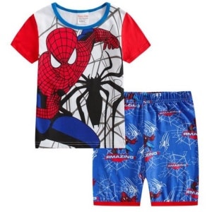 Tweedelige zomerpyjama met Spiderman-dessin van zeer hoogwaardig modieus katoen