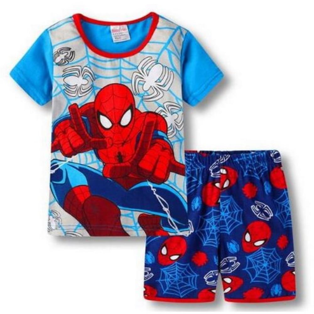 Spiderman blauwe tweedelige pyjama van modieus katoen