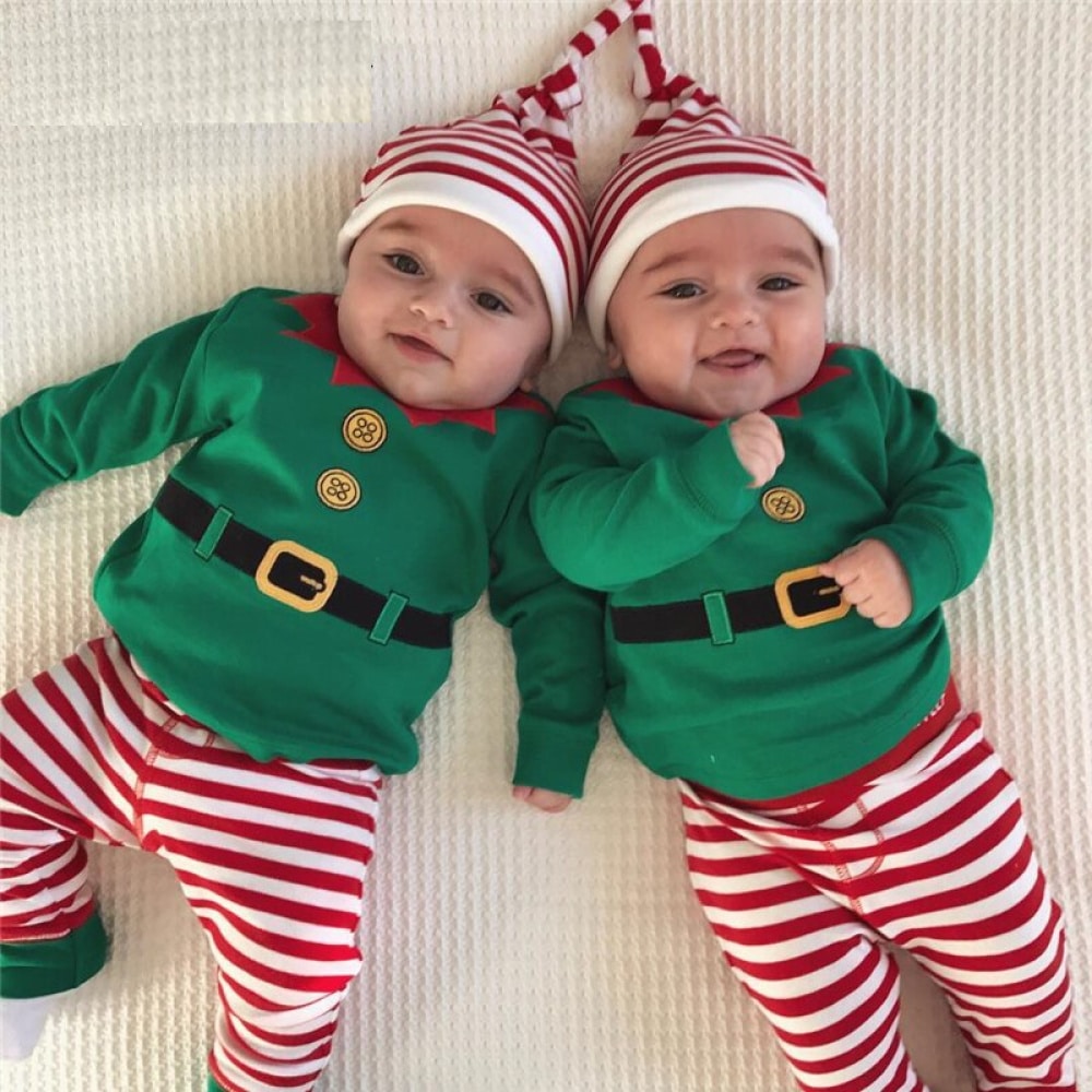 Codkkre Kerst Pyjama Kinderen Katoenen Nachtkleding met Kerstprints voor Jongens en Meisjes, Stijl 2, 9 Jaar