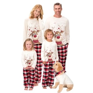Kerst pyjama set voor familie Kerst rendieren zeer hoge kwaliteit modieus
