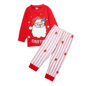 Rode pyjamaset met lange mouwen voor kinderen, zeer hoge kwaliteit