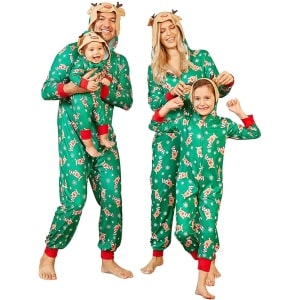 Compleet groen pyjamapak voor het hele gezin, zeer modieus, goede kwaliteit
