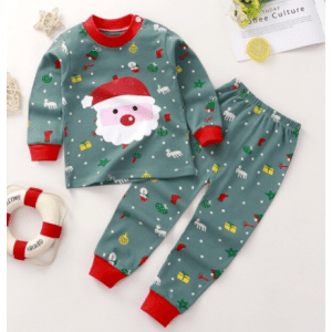 Pyjama's van de kerstman voor jongens en meisjes in de mode