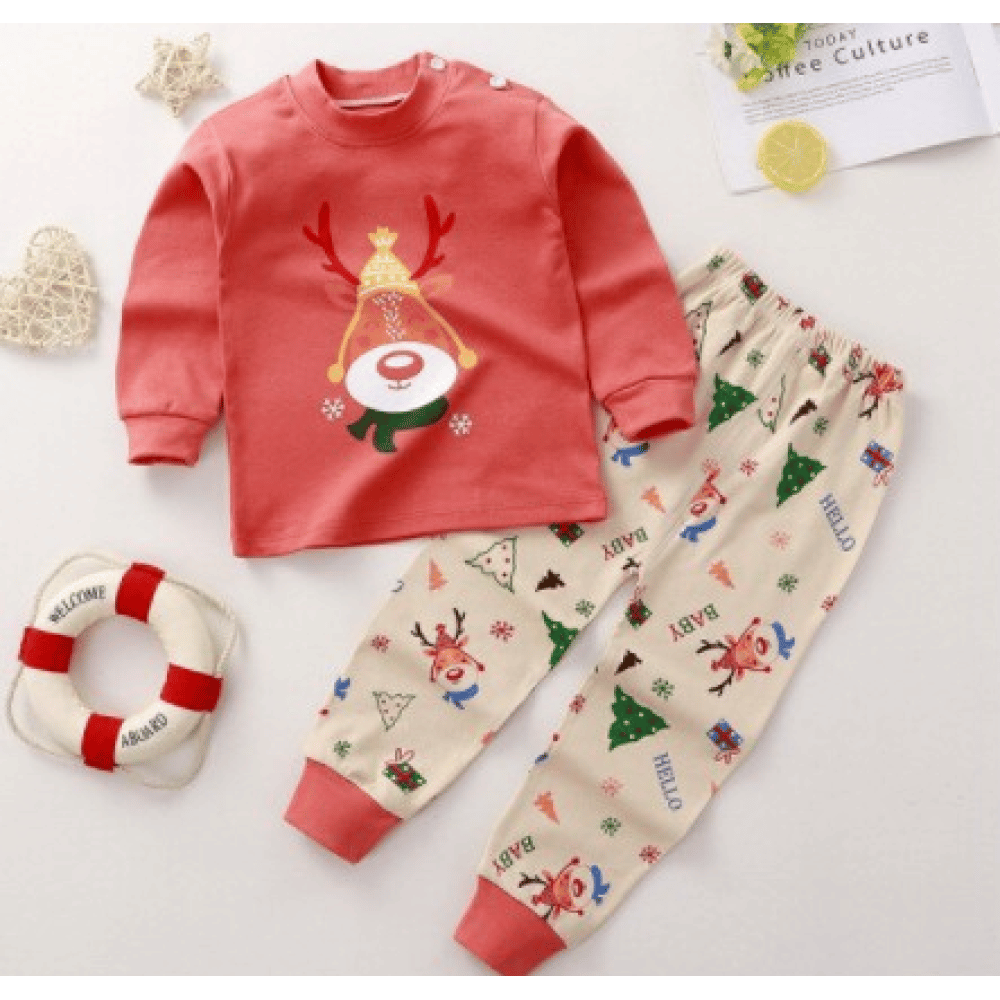 Kerstmis Rendier pyjama set voor jongens en meisjes