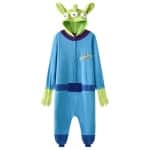 Monster & Company blauw pyjamapak met groene kap