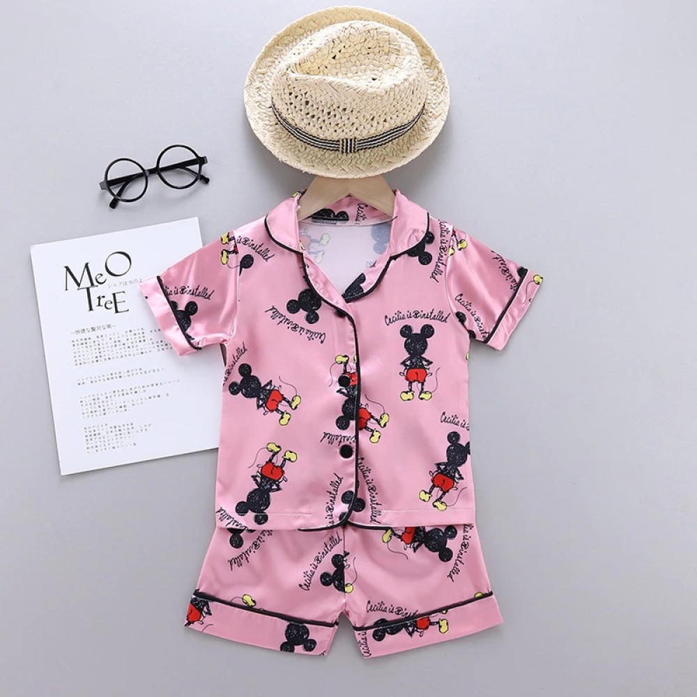 Disney zomerpyjama voor kinderen Mickey roze