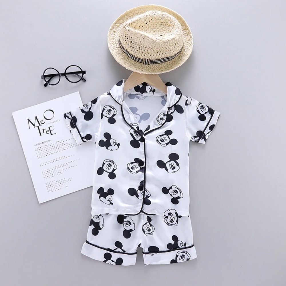Disney zomerpyjama voor kinderen met wit Mickey-kopje