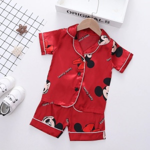 Disney zomerpyjama voor kinderen Mickey rood